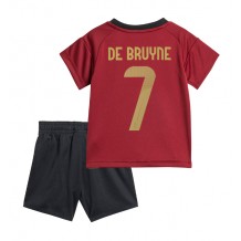 Belgia Kevin De Bruyne #7 Hjemmedraktsett Barn EM 2024 Kortermet (+ Korte bukser)